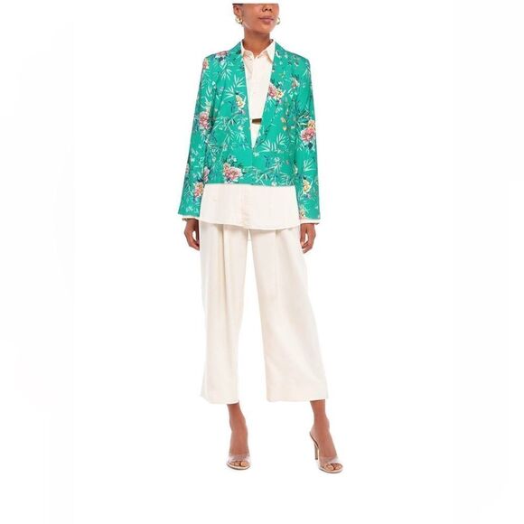 NAF NAF Jackets & Blazers - NAF NAF suit jacket green with floral design